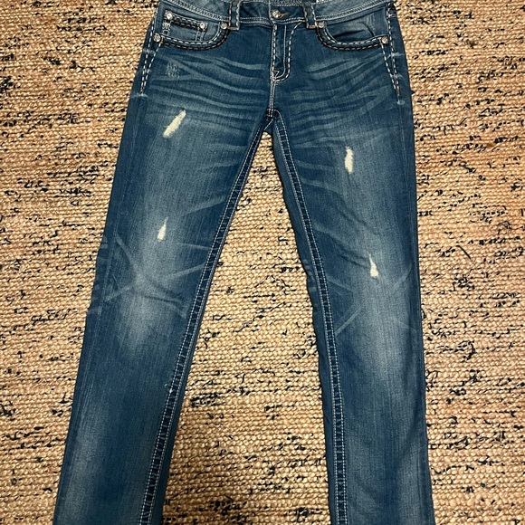 Miss me cuffed skinny jeans women's size 30 - Picture 2 of 5
